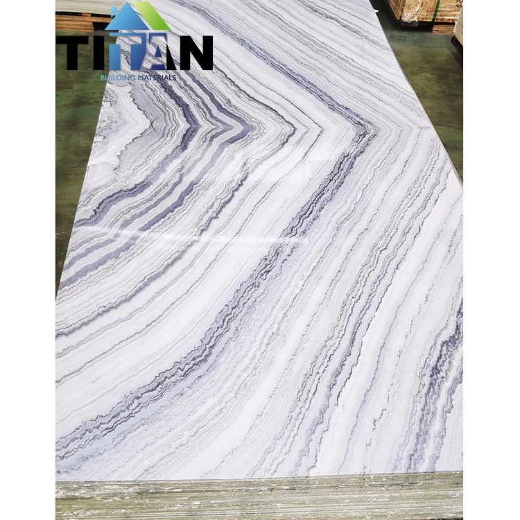 Crystal White Spc Marble Wall Panel Marbled Plastic Sheets Marmol Pvc