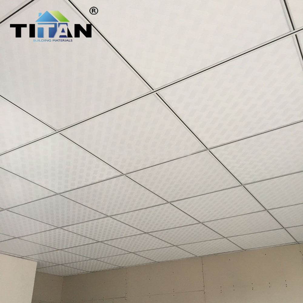 1200X600 Pvc Gypsum Panel Dalle De Plafond En 60X60 Vinyl Faced Gypsum Board With Aluminum Foil