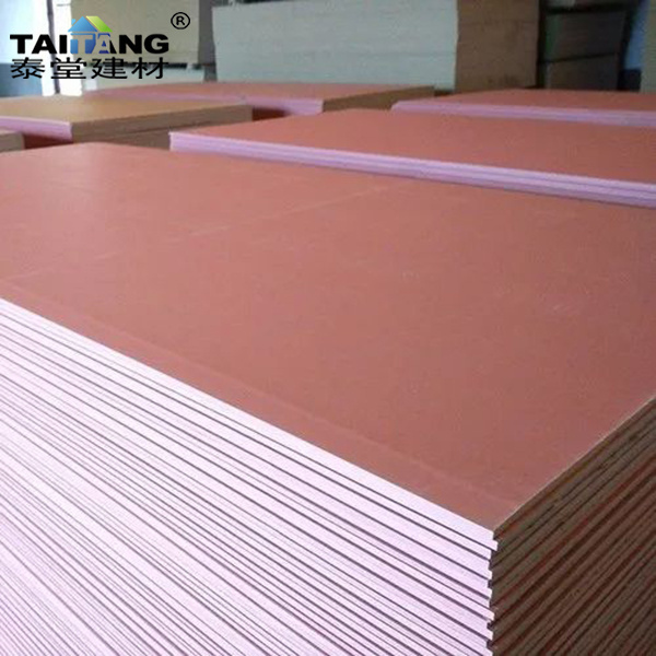 Fiji 13mm Pink Fire Resistant Waterproof Plaster Board Gypsum Board Ceiling Wallboard Plasterboard Drywall