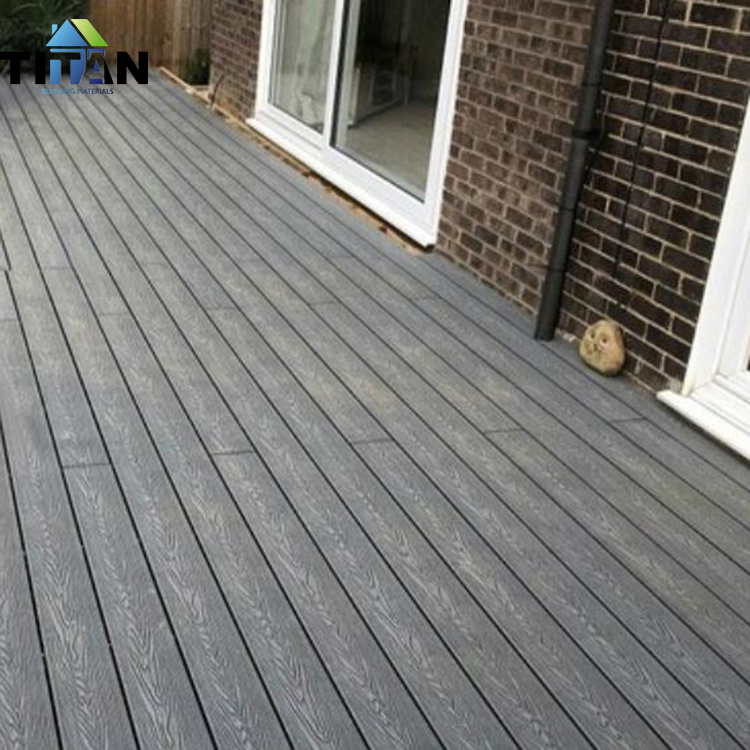 Crack-Resistant Hollow Hardwood Flooring Solid Wood Terrace Wpc Decking Tiles Floor Outdoor