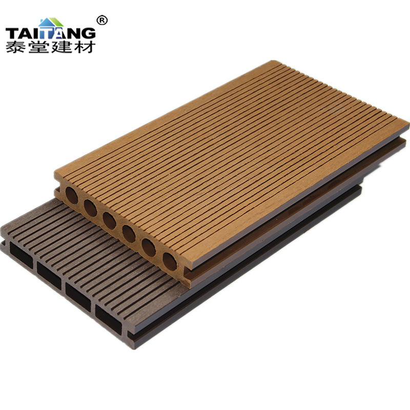 Crack-Resistant Hollow Hardwood Flooring Solid Wood Terrace Wpc Decking Tiles Floor Outdoor