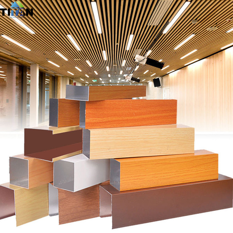 Extruded Baffle Aluminum Ceiling System Perforated Aluminum Wave Ceiling Tiles