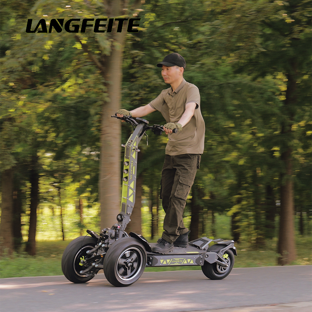 Langfeite New Arrival Adult Drift Kart Powerful 60V 40A Lithium Battery 3000W 80km/h Three Wheel Electric Scooter