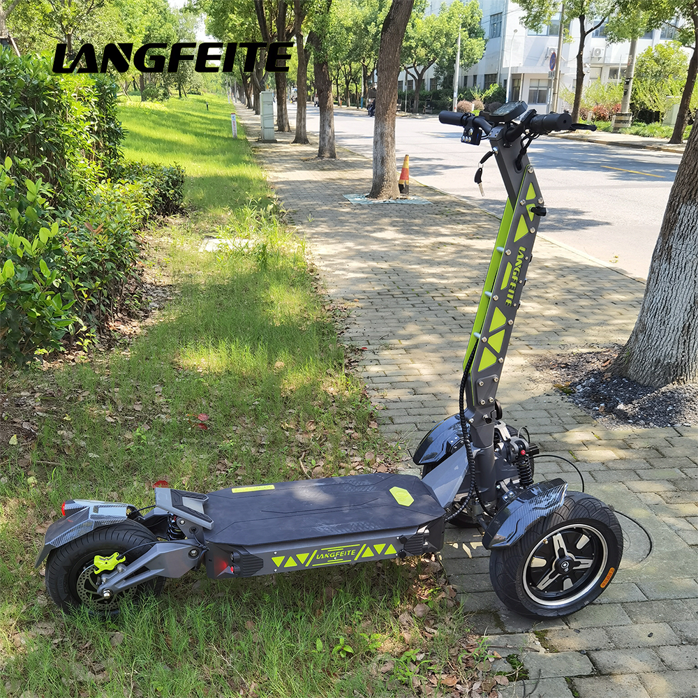 Langfeite New Arrival Adult Drift Kart Powerful 60V 40A Lithium Battery 3000W 80km/h Three Wheel Electric Scooter