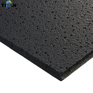 600 X 1200 Acoustic Mineral Fiber Drop Ceiling Insulated Black Ceiling Tiles