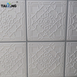 Glue On Ceiling Tiles 24 X 24 Black Drop In Pvc Ceiling 2X2 Tiles Decorative