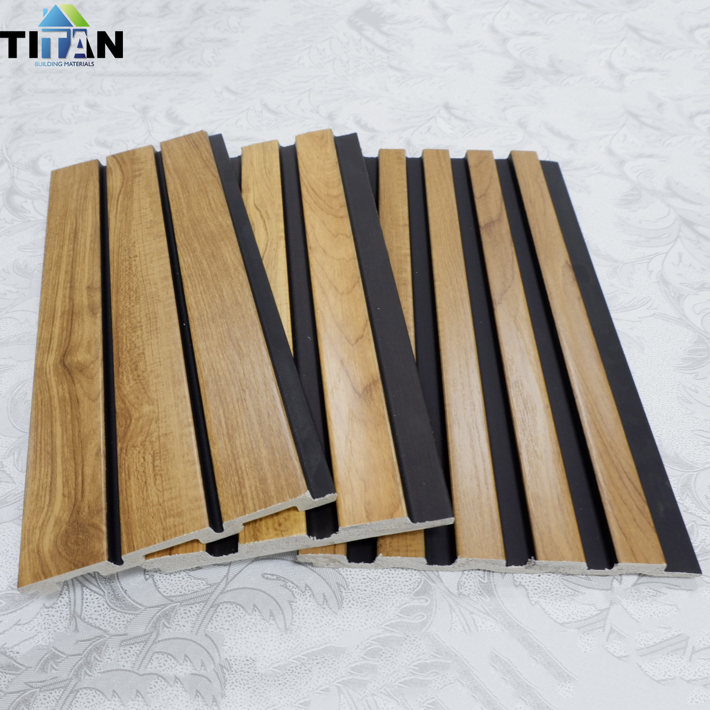 Ps Wall Panel Fluted Anti Mould Composite Covering Wainscoting Decorative 3D Fluted Cladding