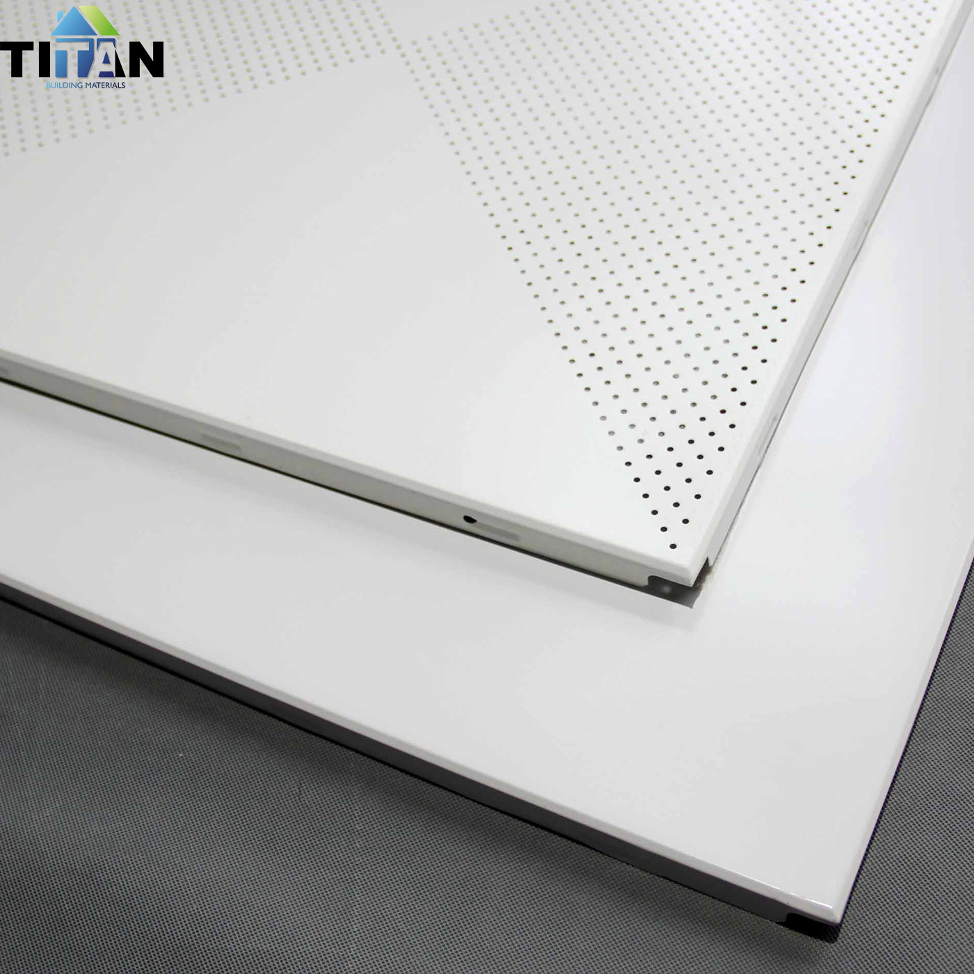 Lay In Ceiling Tiles 2X4 Aluminium Perforated Metal Wood Ceiling Panel 30X120Cm