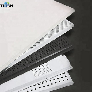 Lay In Ceiling Tiles 2X4 Aluminium Perforated Metal Wood Ceiling Panel 30X120Cm