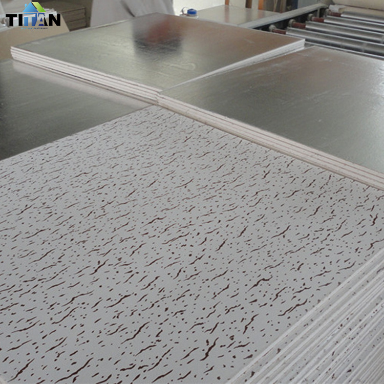 Gypsum Board Artistic Ceilings Acustic De Techo Pvc Laminated Vinyl Coated Gypsum Ceiling Tiles