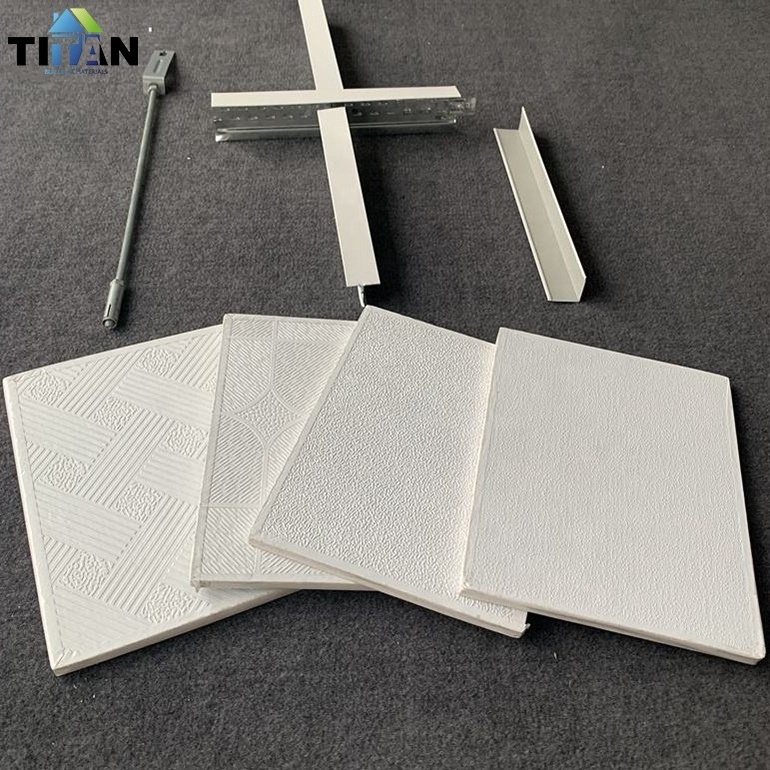 2Ftx4Ft Ceiling Tiles Custom Pvc 60*60 Vinyl Coated Gypsum Ceiling Tiles 595X595 Mm