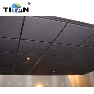 Acoustic Ceiling Panels Soundproof Suspended Black Mineral Fiber Ceiling Board Drop Ceiling Tiles 2 x 4