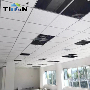 Suspended Acoustic Ceiling Panels Azulejos De Techo Mineral Wool Fibre Board Drop Black Ceiling Tiles