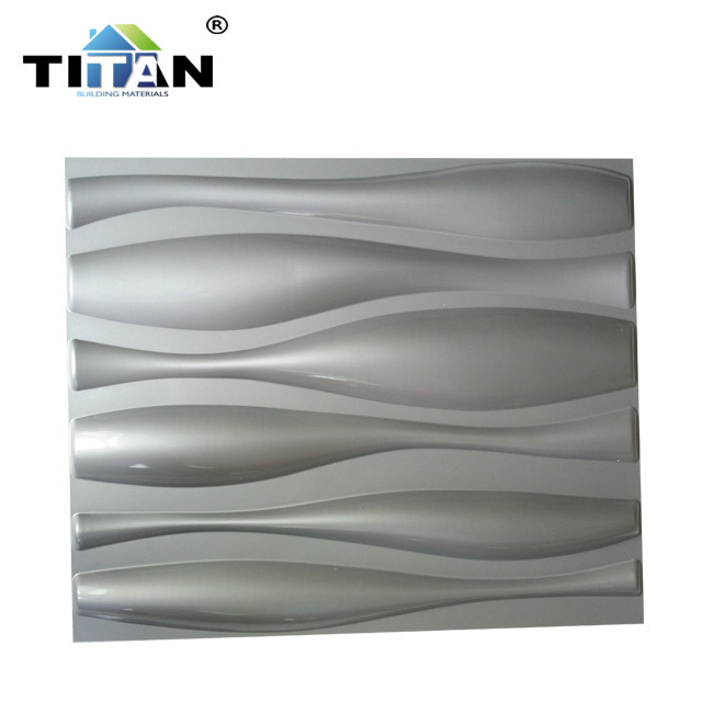 Mexico Colombia Wall Art Decorative PVC Material White Wave Design High Quality panel de pared 3d PVC 3D Wall Panel