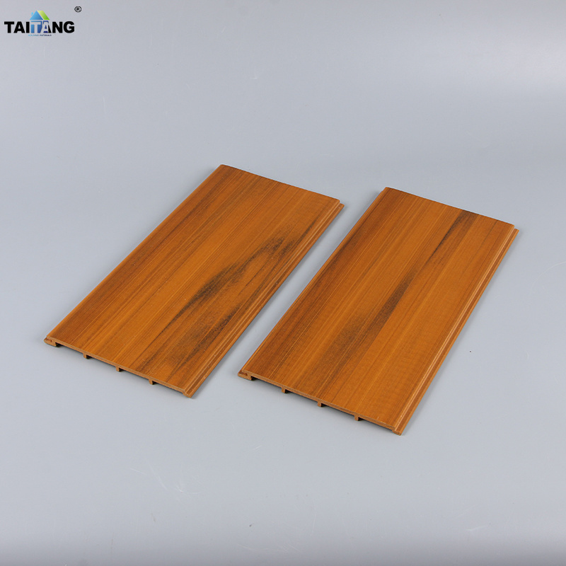 160*24Mm Wooden Grain Louver Pvc Wpc Wall Panels Designs For Decoration