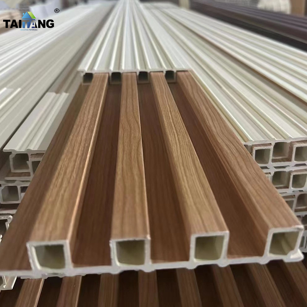 Lambrin Decorativo Wpc Fluted Wood Wall Panel Interior Paneles Pvc Wpc Panel De Pared De Pvc