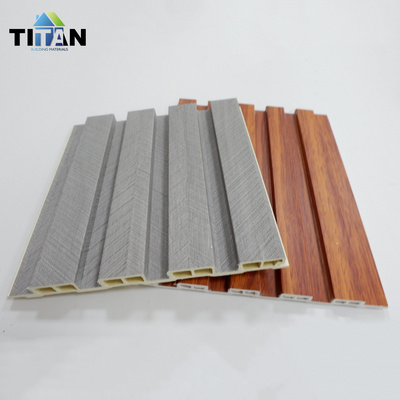 Grey Wooden Slat Wall Panels Wainscot Wall Cladding Interior Decorative Wpc Wall Panel