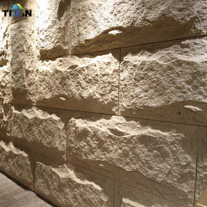 Philippines PU Stone Polyurethane Artificial Stone Light Weight Pierres Large Faux Pu Stone Rock 3D Sound Manufacturer