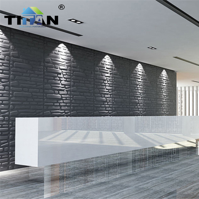 3D FOAM INTERIOR DECORATION PVC WALL PANEL /3D CEILING PANEL/3D PVC WALLPAPER