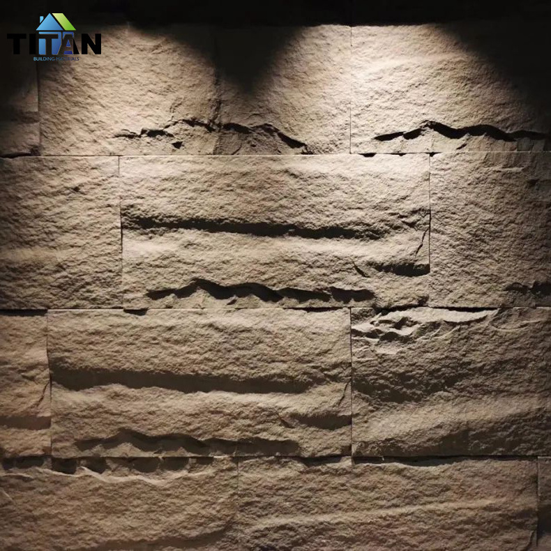 PU Stone Polyurethane Artificial Stone Cultural High Pressure Pu Stone Panels 8Mm External Wall Siding