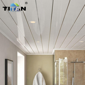 Modern 25Cm Techo Pvc Para Cielo Raso Lambris Pvc Plafond Plastic Cielo Falso Pvc Ceiling Panel Interior Ceiling Tiles For Home