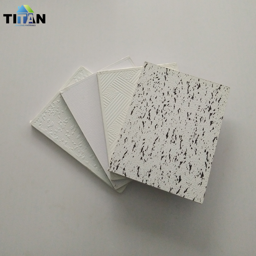 2Ftx4Ft Ceiling Tiles Custom Pvc 60*60 Vinyl Coated Gypsum Ceiling Tiles 595X595 Mm