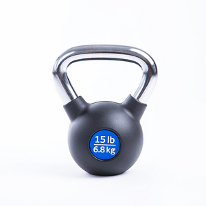 China Wholesale  cast iron dipping rubber coated kettlebell