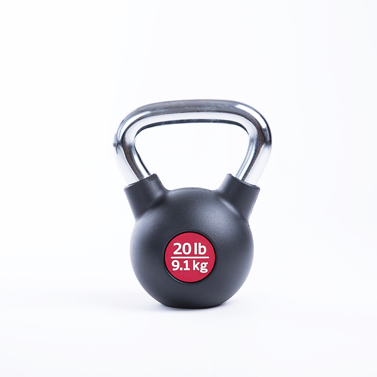 China Wholesale  cast iron dipping rubber coated kettlebell