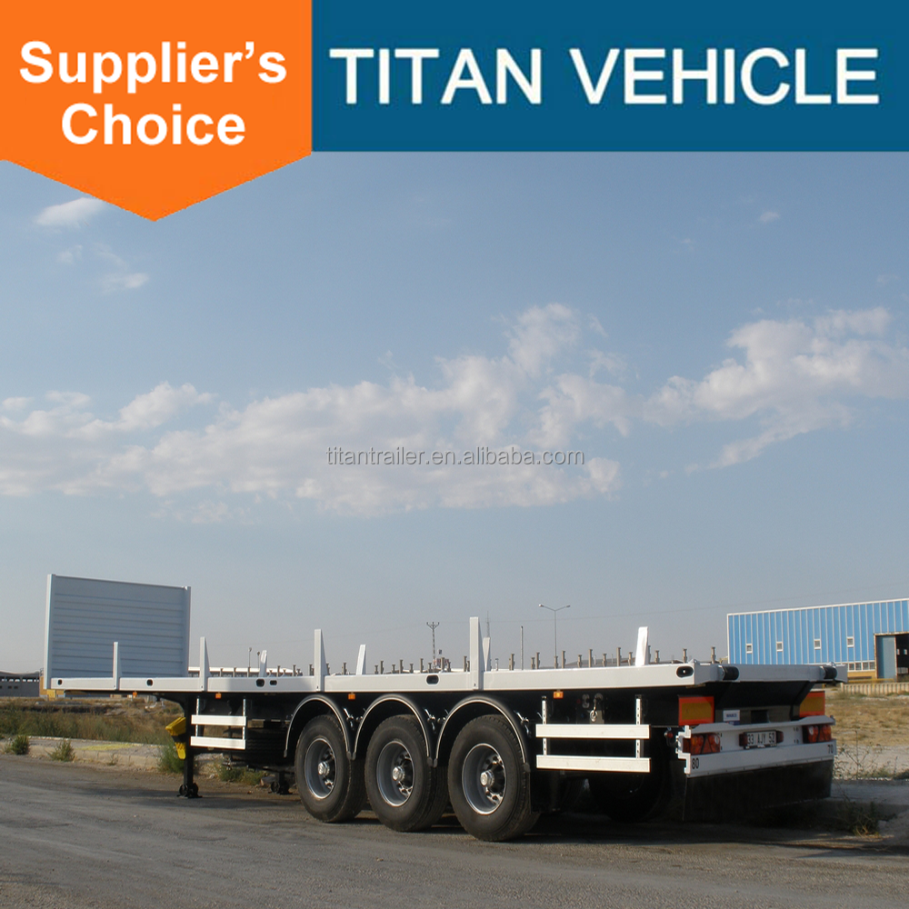 TITAN 60T 20 feet 40 feet 53 feet utility flatbed truck trailer bpw axle trailer manufacturers