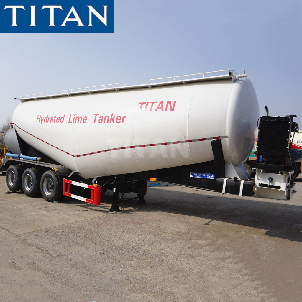 TITAN 3 Axle 40-60 Tons 45cbm Dry Bulk Cement Powder Bulker Tanker Siloba Truck Trailer for sale