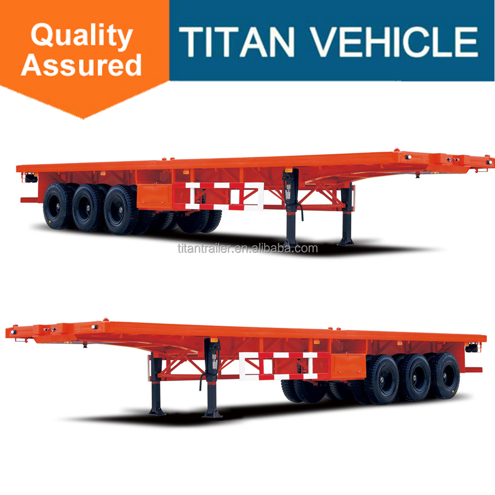 TITAN 60T 20 feet 40 feet 53 feet utility flatbed truck trailer bpw axle trailer manufacturers