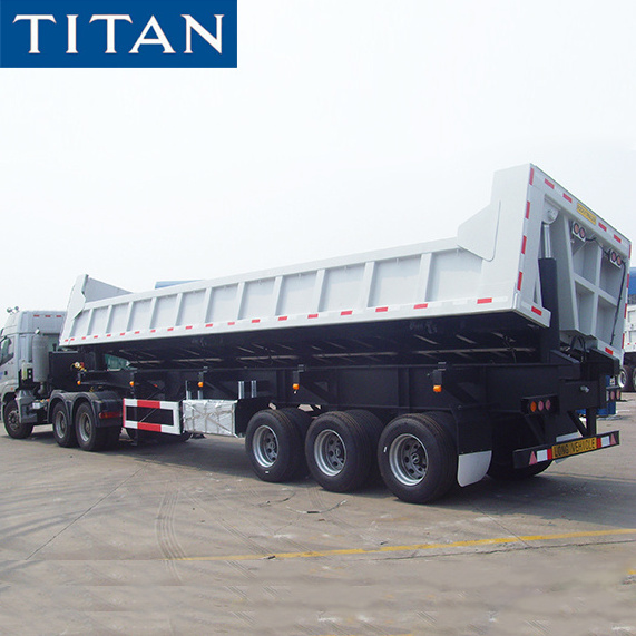 3 axles dumper aggregate side dump tipper trailers 45cbm tipper gooseneck grain dumping semi trailers for sale