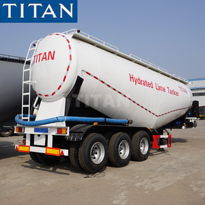 TITAN 3 Axle 40-60 Tons 45cbm Dry Bulk Cement Powder Bulker Tanker Siloba Truck Trailer for sale