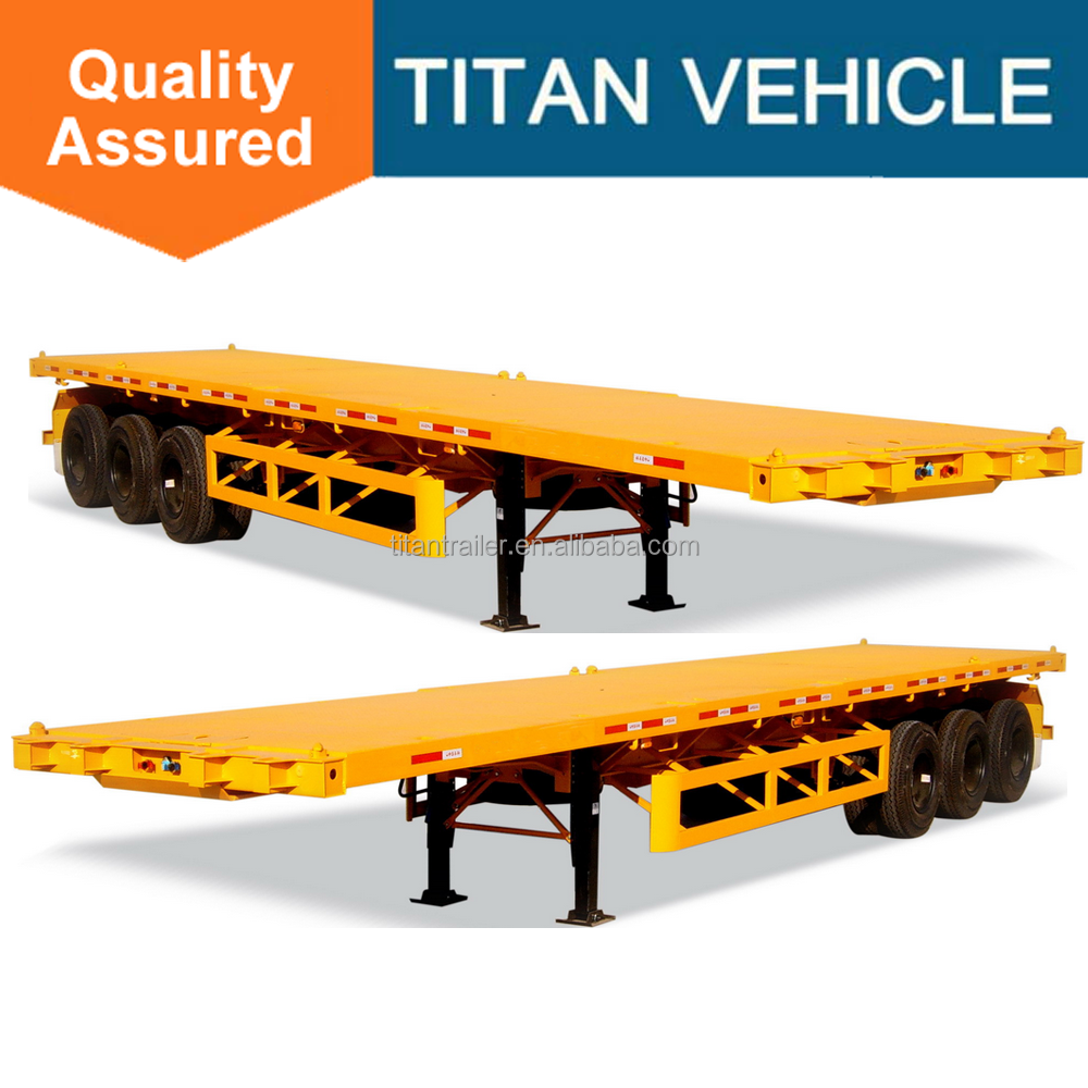 TITAN 60T 20 feet 40 feet 53 feet utility flatbed truck trailer bpw axle trailer manufacturers