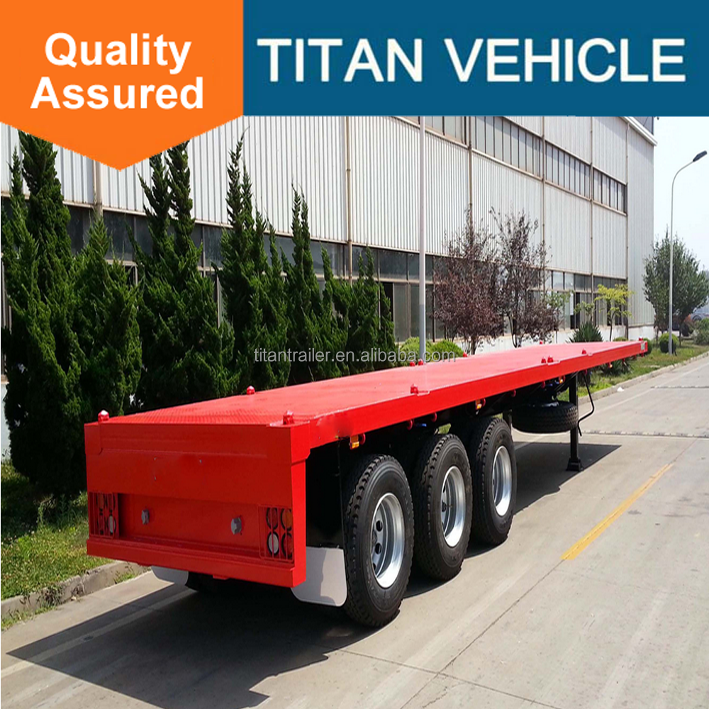 TITAN 60T 20 feet 40 feet 53 feet utility flatbed truck trailer bpw axle trailer manufacturers