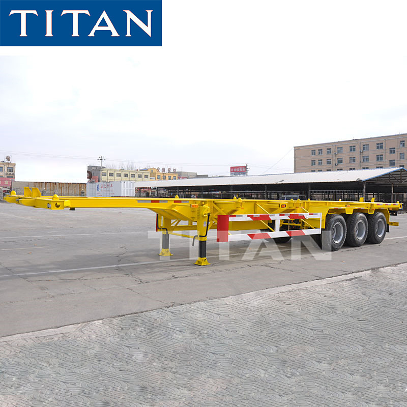 Used and new 20/40 foot skeleton trailer container chassis for sale in Malta