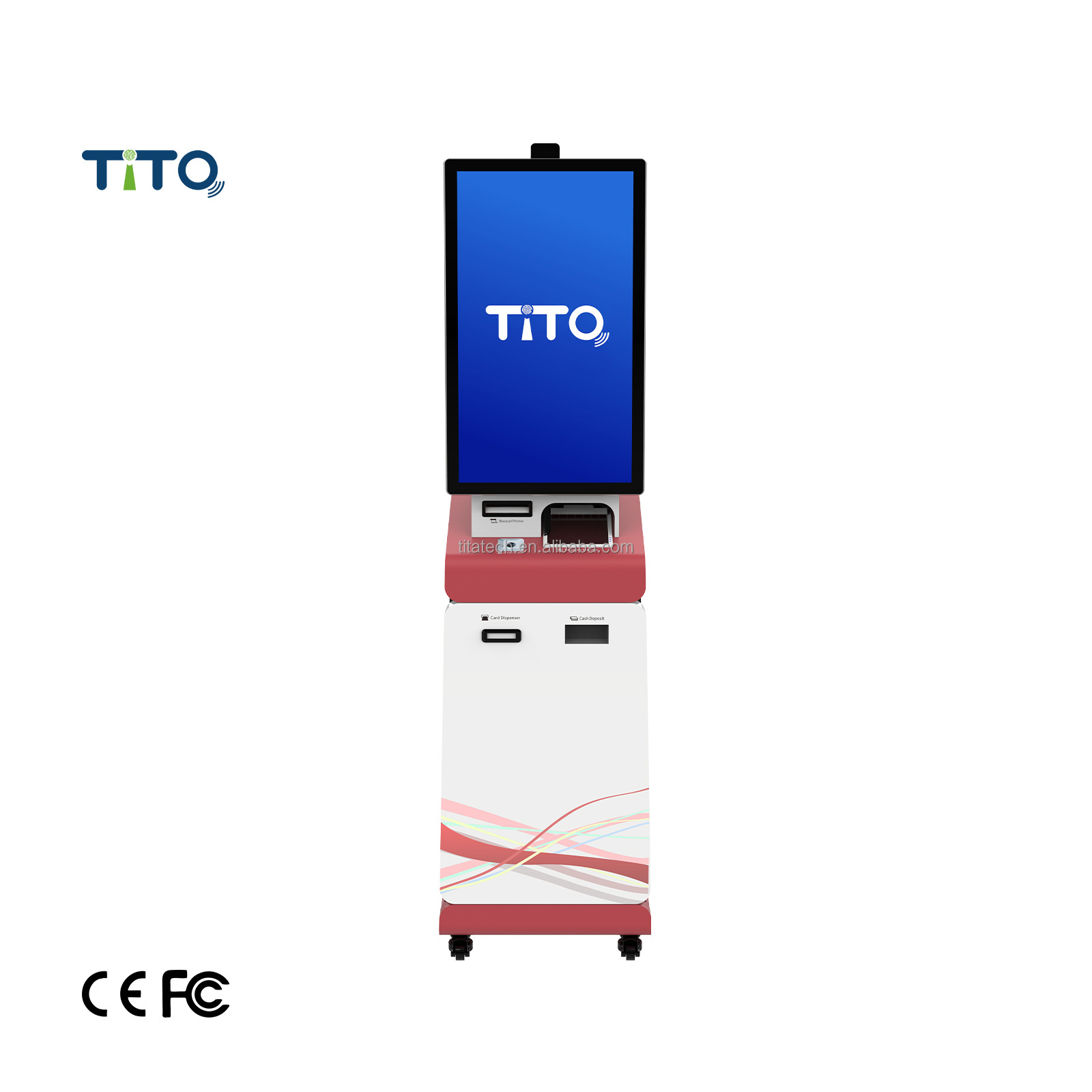 Android smart kiosk hotel check in bill payment kiosk with printer cash and coins payment machine self service machine