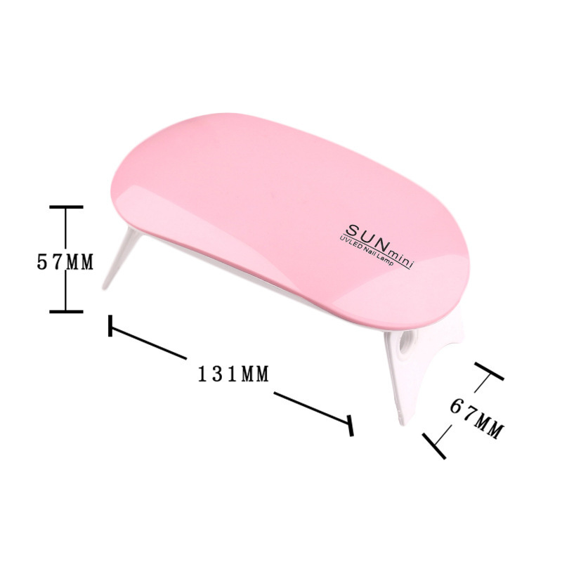 Custom Logo Mini Portable 6W LED UV Colorful USB USB Cable Small Nail Lamp For Nail Polish Dryer