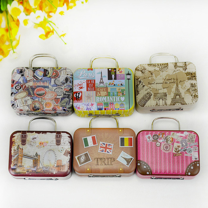 Retro Suitcase Creative Eyelash Box Mink Eyelash Packaging Case False Eyelash Packaging Cute Mini Luggage Suitcase 3D 10 Fur