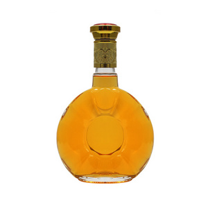 200ml 375ml 500ml 750ml 1000ml Round Empty Flint Glass Liquor Wine Whisky Vodka Tequila Glass Bottle With Cork Lid