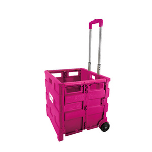 Hot Sale Foldable Portable  Luggage Grocery Folding Trolley Wheel Shopping Carts For Retail Stores