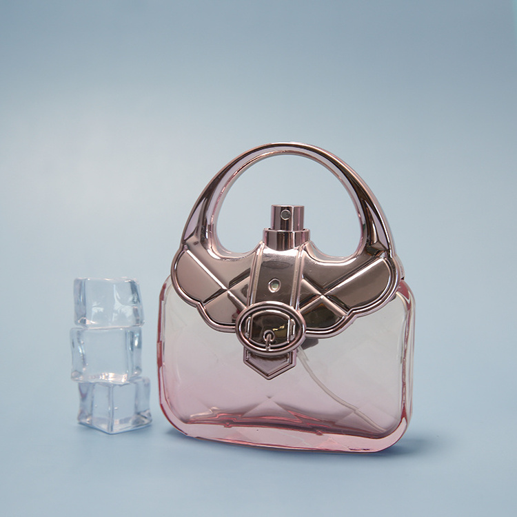 Refill Travel Bag Shaped Parfum Bottle Air Gas 100ml Pink Nice Bag Shape Pump Spray Cap Carrying Case Perfume Bottles