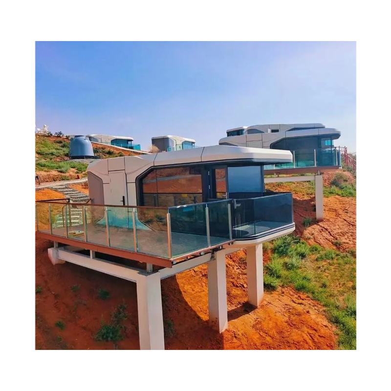 Fully Furnished Luxury Capsule House Hotel With Bathroom Modern Prefabricated Mobile Portable Waterproof Villa