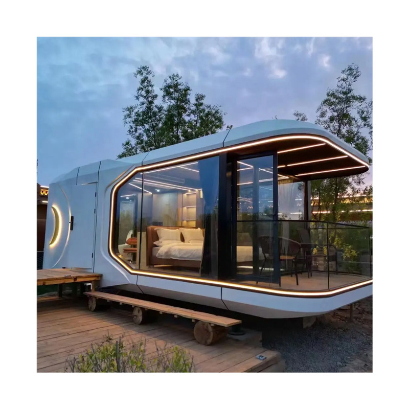 20ft/40ft luxury prefabricated house modular prefab tiny homes container apple cabin hotel casas prefabricadas houses for sale