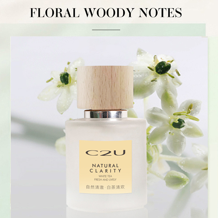 Brand Perfume Perfume 48ml White Tea Fresh and Lively Eau De Parfum Lasting Fragrance Aromatic Woody for Man and Women Spray C2U