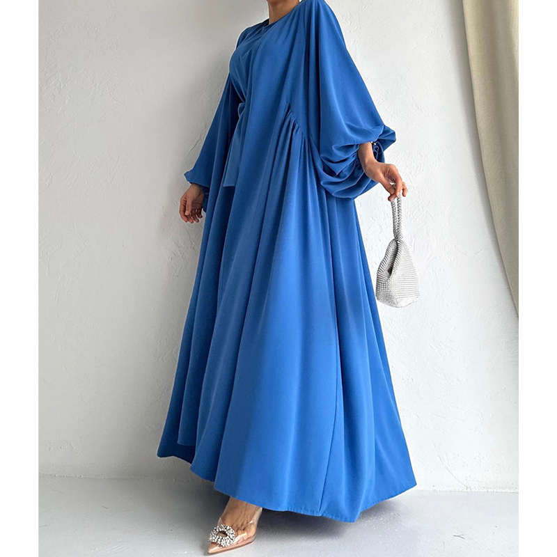 Islamic Ladies Long Sleeve Abaya Women Muslim Dress Dubai Turkey Ramadan Long Dress For Women New Fashion Abaya Modest Dress