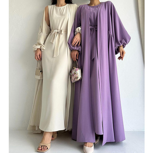 Islamic Ladies Long Sleeve Abaya Women Muslim Dress Dubai Turkey Ramadan Long Dress For Women New Fashion Abaya Modest Dress