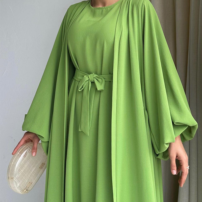 Islamic Ladies Long Sleeve Abaya Women Muslim Dress Dubai Turkey Ramadan Long Dress For Women New Fashion Abaya Modest Dress