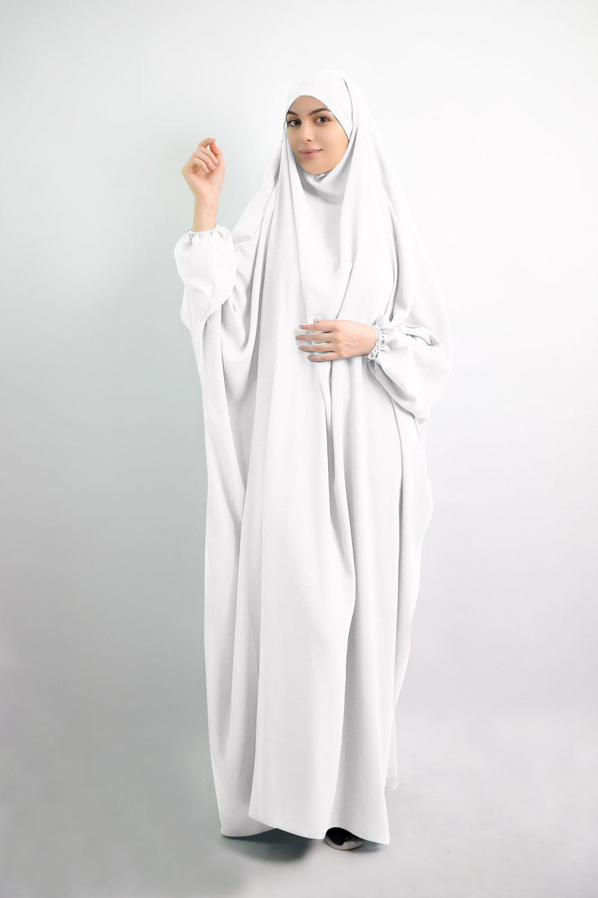 Eid Fashion Hooded Dresses Prayer Long Abaya Khimar Dresses Full Covered Muslim Clothing Vintage ODM Summer Niqab Women