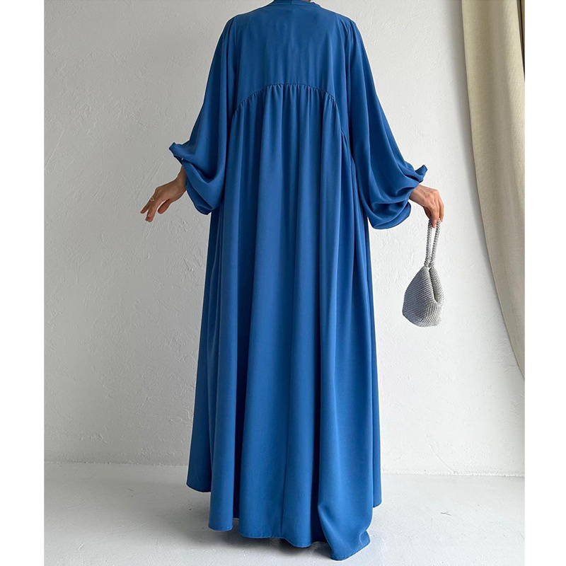 Islamic Ladies Long Sleeve Abaya Women Muslim Dress Dubai Turkey Ramadan Long Dress For Women New Fashion Abaya Modest Dress